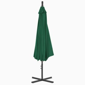 vidaXL Cantilever Garden Parasol with Steel Pole 300 cm Green