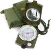 Military Lensatic Sighting Compass; Survival Tactical Backpacking Compact; Handheld Gear With Carry Bag; Waterproof Compass For Hiking Camping Hunting