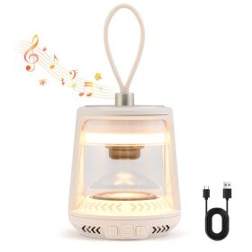 White Waterproof Camping Lantern with Speaker