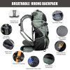 60L Outdoor hiking backpack with internal frame, including rain cover, grey (Amazon Shipping)(Prohibited by WalMart)(No shipment on weekends)