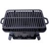 Oval Cast Iron Grill Outdoor, Portable Charcoal Grill and Tabletop Cast Iron Skillet - 100% Cast Iron, Enameled, Durable, Small Charcoal Grill