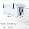 White outdoor Camping Picnic Fishing portable cooler 65QT Portable Insulated Cooler Box