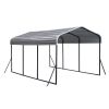 12'x15'ft Outdoor Heavy-duty Carport for Backyard, Black