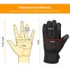 Electric Heated Gloves USB Plug Touchscreen Thermal Gloves Leather Windproof Winter Hands Warmer Unisex for Outdoor Motorcycle Cycling Skiing