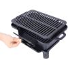 Oval Cast Iron Grill Outdoor, Portable Charcoal Grill and Tabletop Cast Iron Skillet - 100% Cast Iron, Enameled, Durable, Small Charcoal Grill