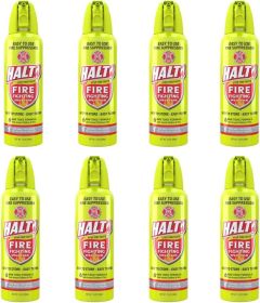 HALT! Handheld Fire Fighting Foam Spray ‚Äì Non-Toxic, Easy to Use, Store, and Find in Emergency ‚Äì Compact & Portable ‚Äì Ideal for Home, Kitchen (size: 8 Pack)