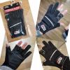 ABU Garcia Fishing Gloves Three Fingers Cut Lure Anti-Slip Leather Gloves PU Outdoor Sports Fingerless Gloves 1Pair High-Quality